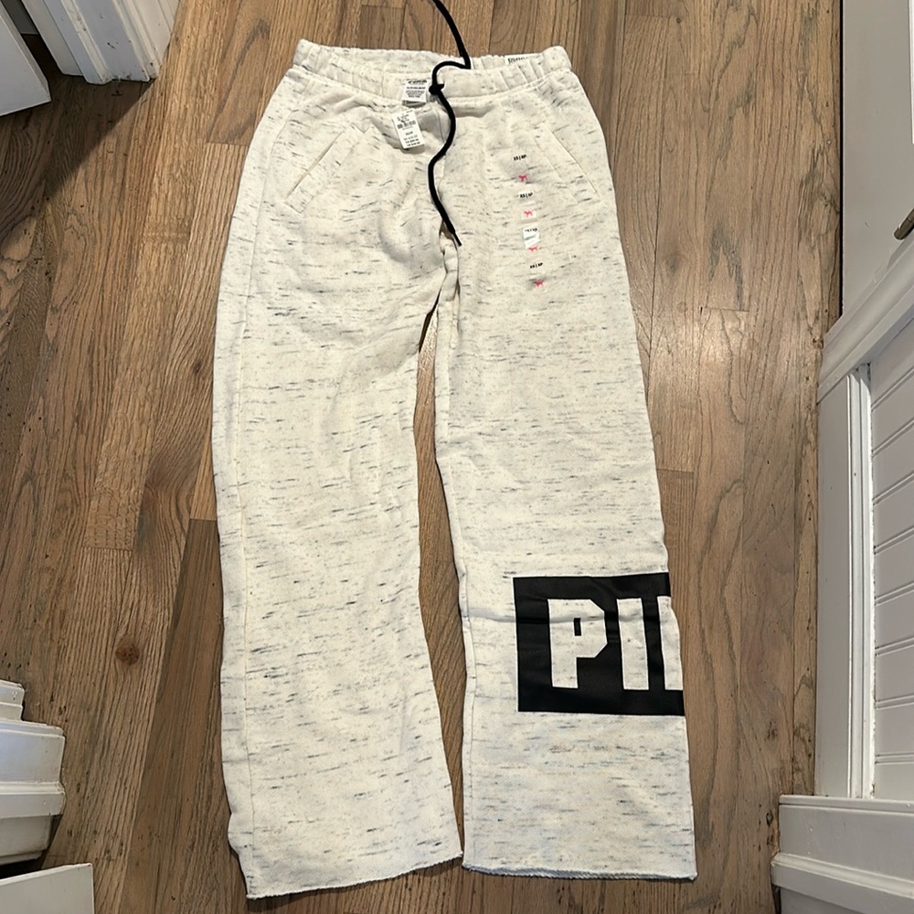 Pink cream sweat pants